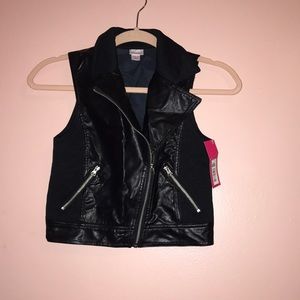 Girls leather vest